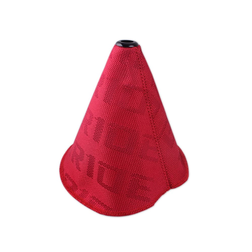 Bride racing JDM gear shift boot cover in red.