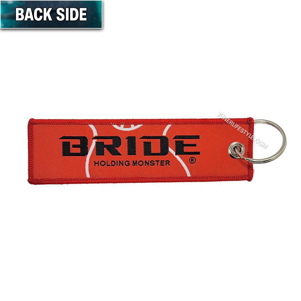 Bride Racing Red Jet Tag with keychain ring.