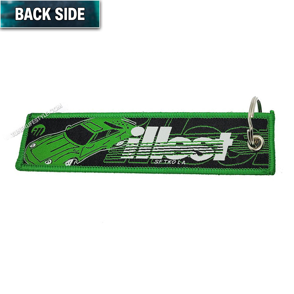 Bride Illest Green Jet Tag with keychain ring.