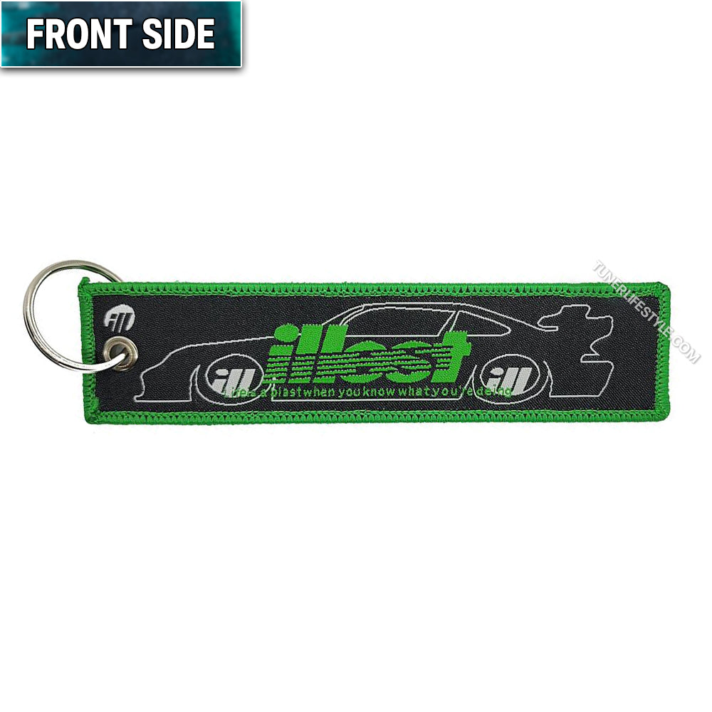 Bride Illest Green Jet Tag with keychain ring.