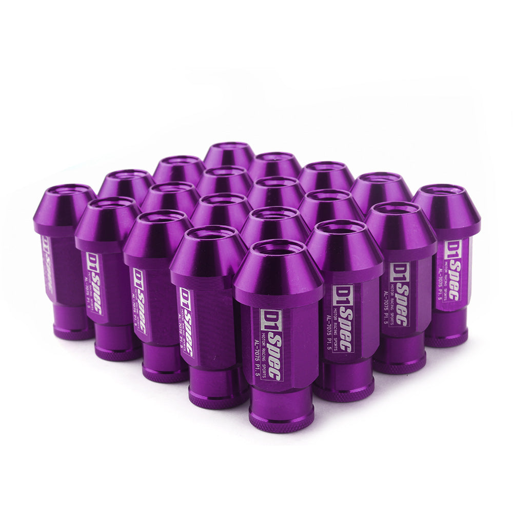 D1 Spec Racing Lug Nuts 52mm in purple color.