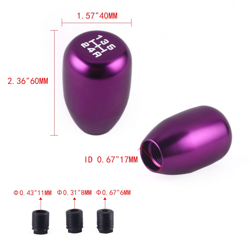 JDM 5 speed gear shift knob in purple.