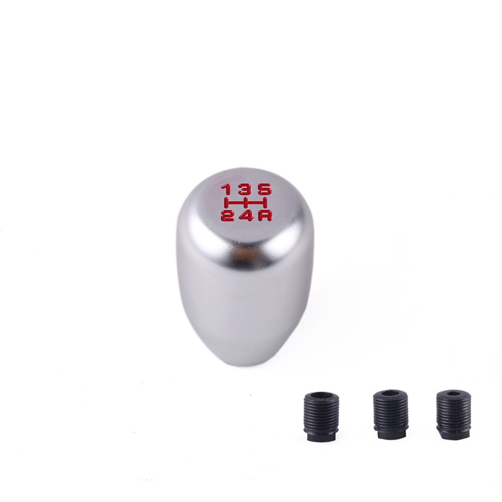 JDM 5 speed gear shift knob in silver.