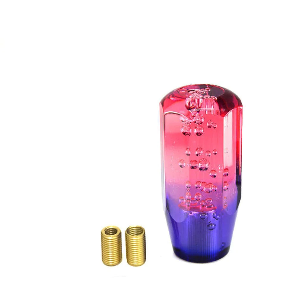 JDM bubble gear shift knob in 10cm length with pink and purple color.