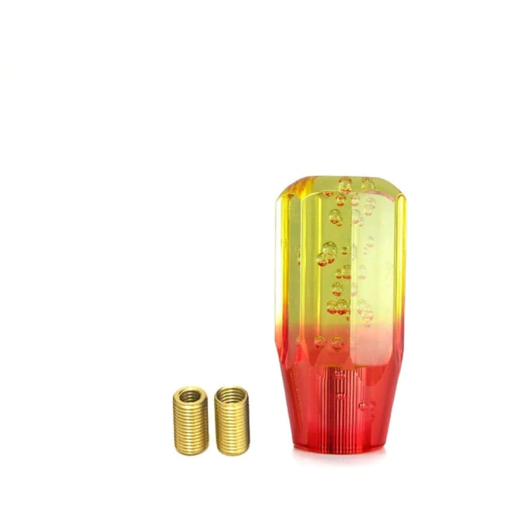 JDM bubble gear shift knob in 10cm length with yellow and red color.