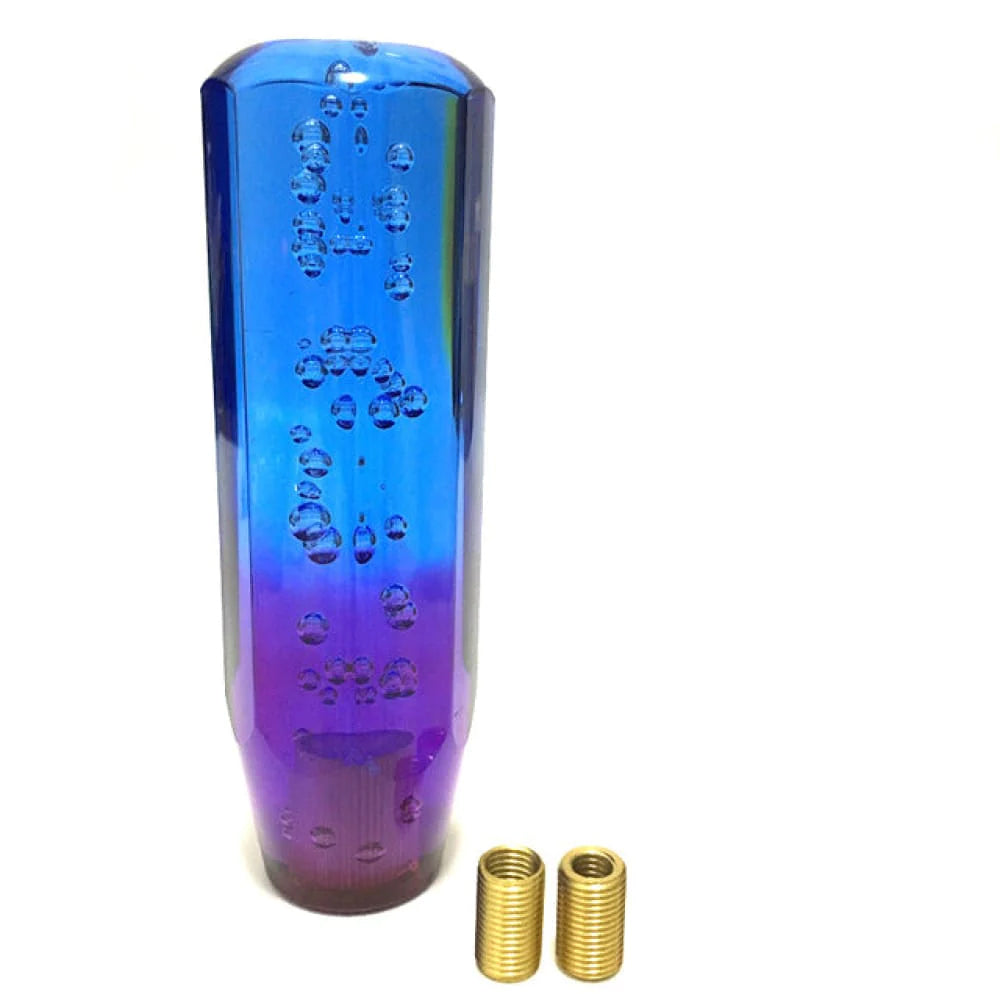 JDM bubble gear shift knob in 15cm length with blue and purple color.