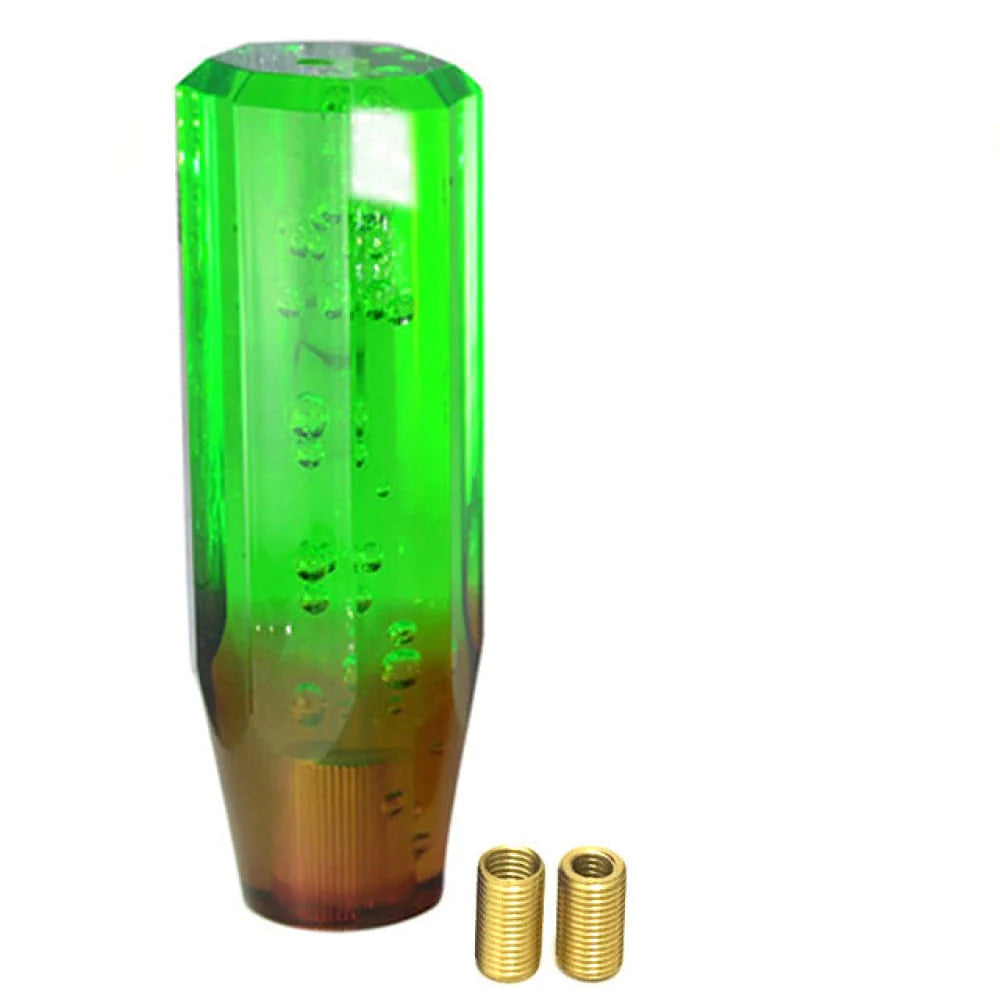 JDM bubble gear shift knob in 15cm length with green and brown color.