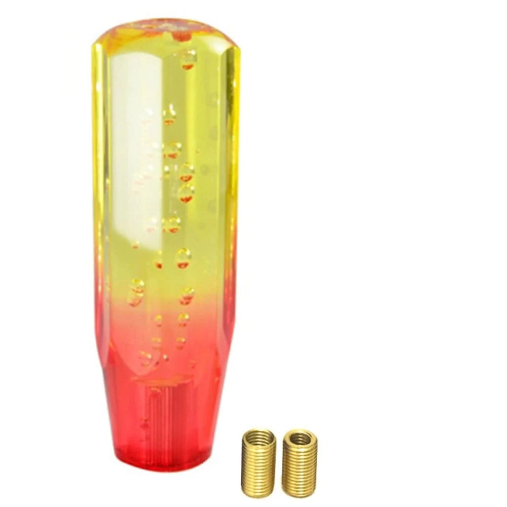 JDM bubble gear shift knob in 15cm length with yellow and red color.