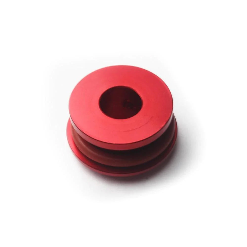 JDM racing shift boot retainer in red.