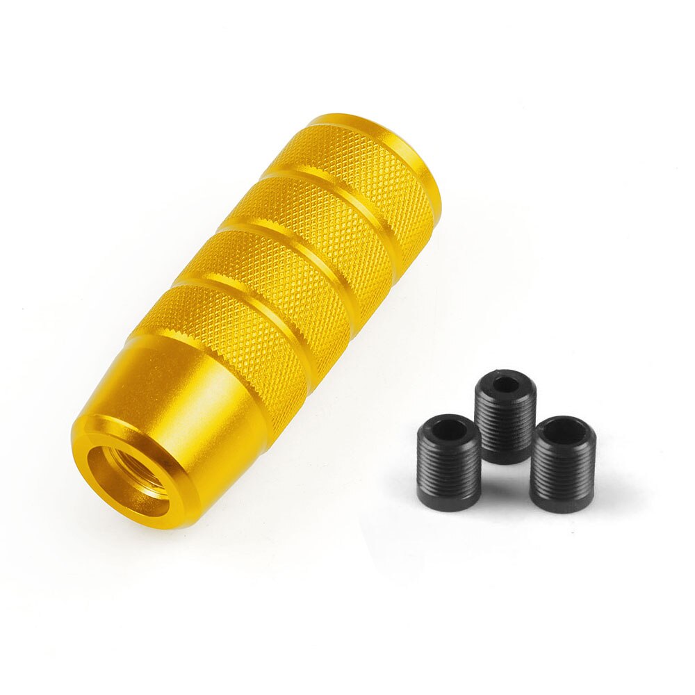 Knurled grip pro gear shift knob 95mm in gold.