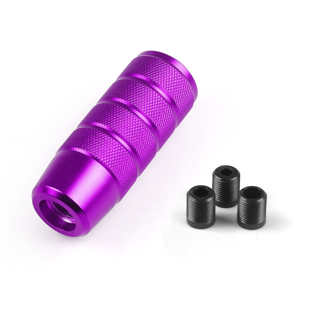 Knurled grip pro gear shift knob 95mm in purple.