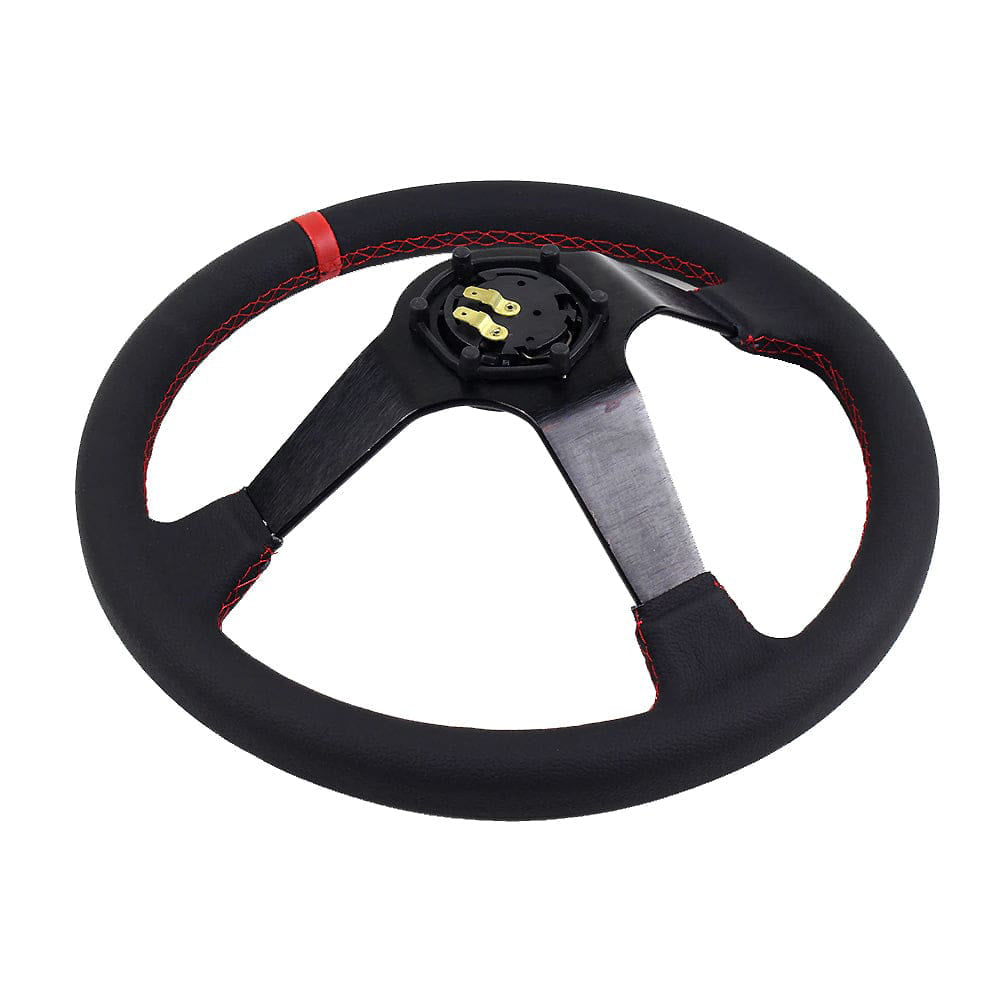 Mugen Power Leather Steering Wheel 14 inch.
