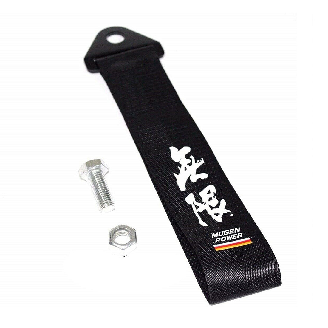 Mugen Power Tow Strap in black.