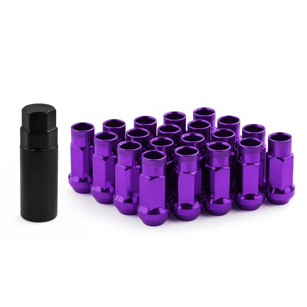 Muteki SR48 Lug Nuts in purple.