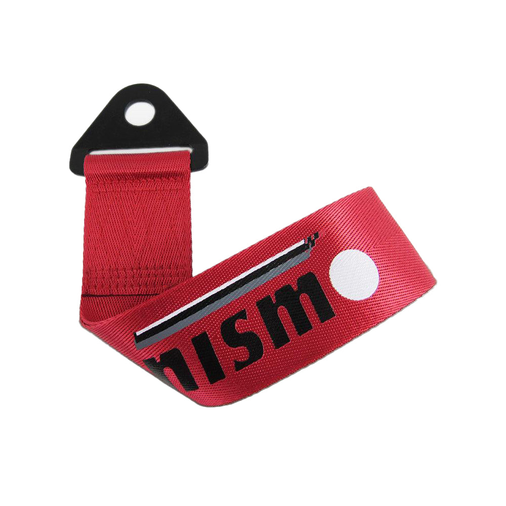 Nismo tow strap in red.