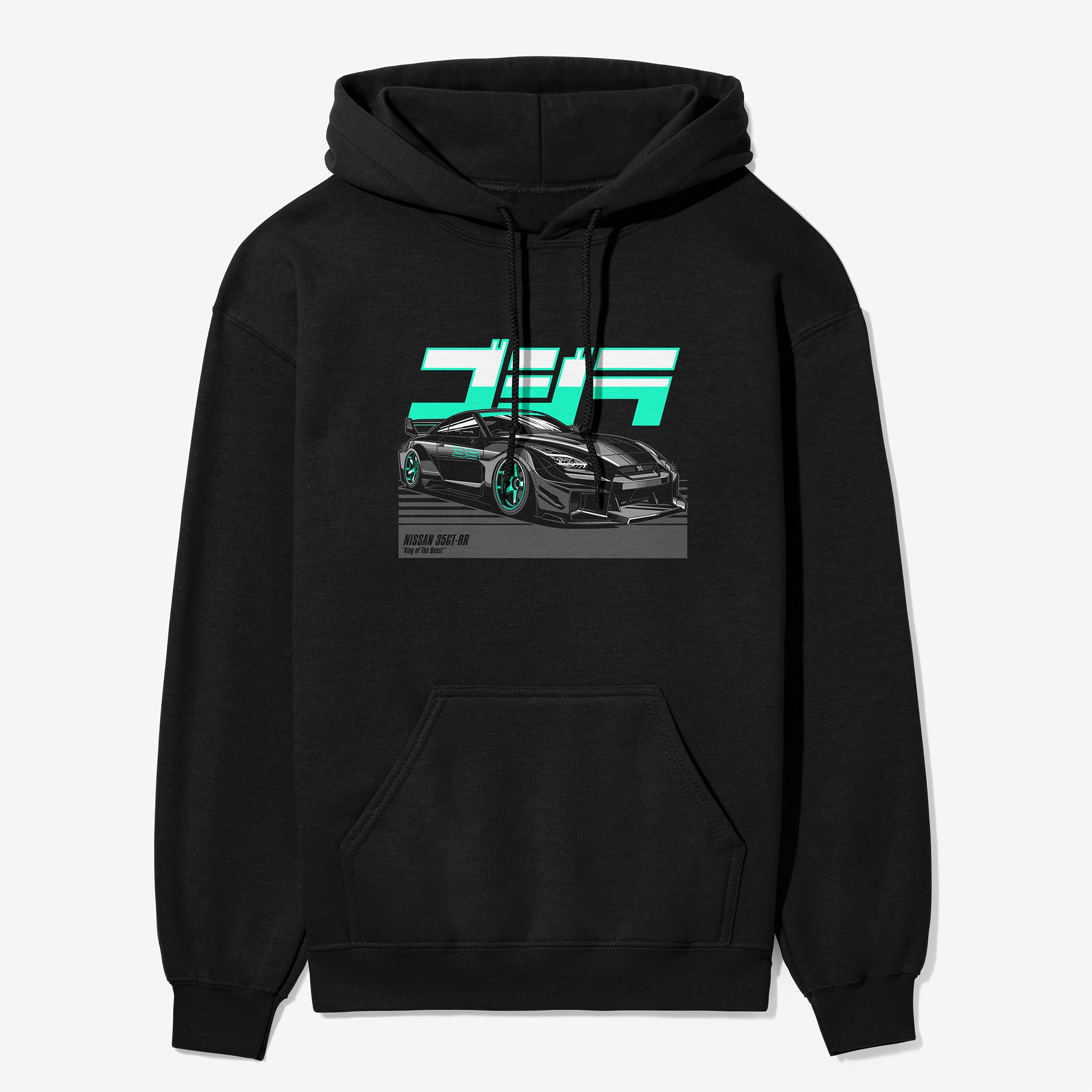 Nissan 35GT-RR Car Hoodie in black.