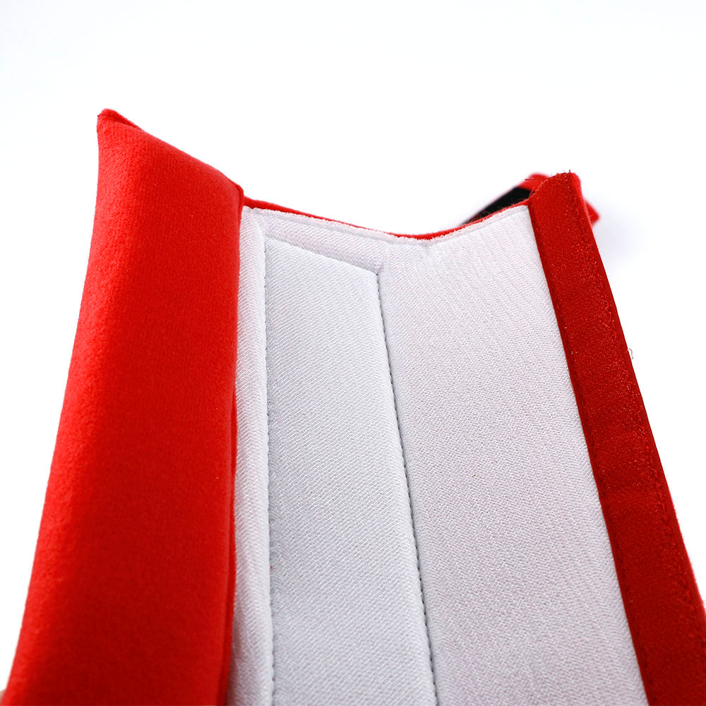 Nissan NISMO racing seat belt shoulder pads fabric details.