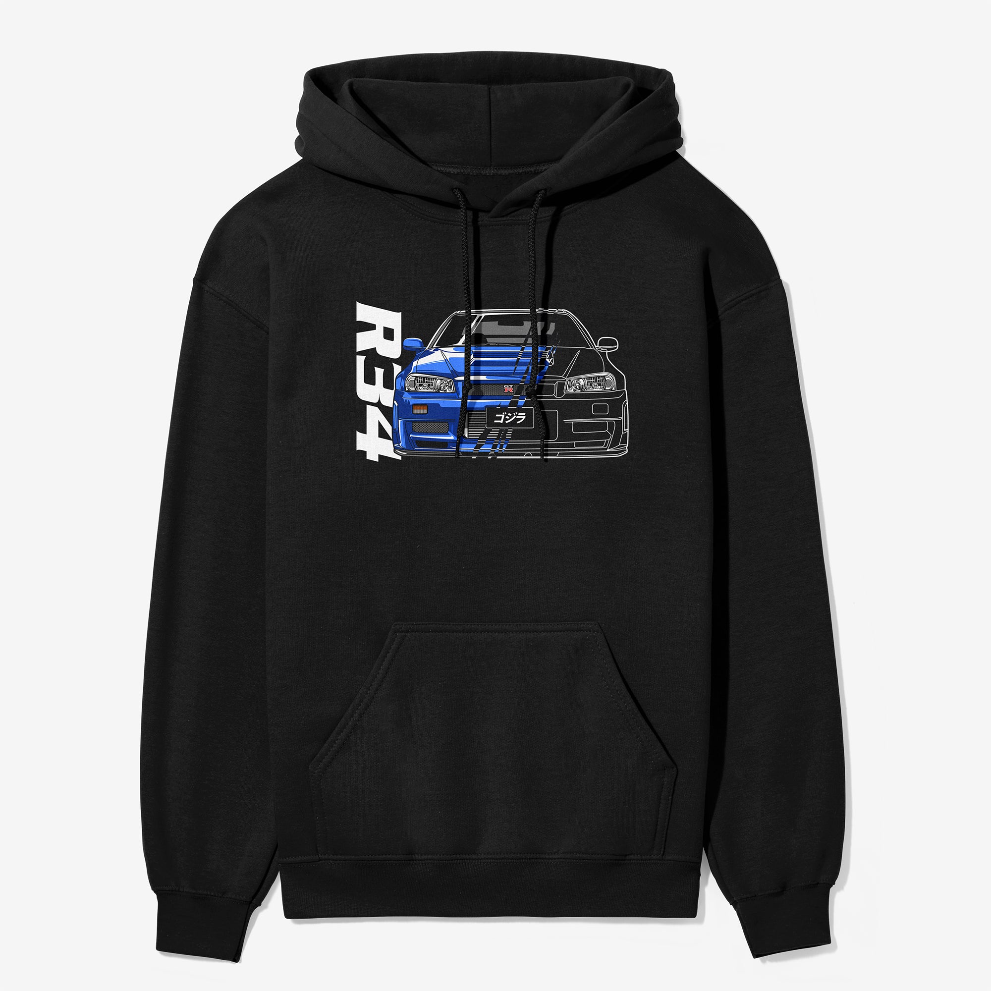 Nissan Skyline GTR R34 Car Hoodie in Black