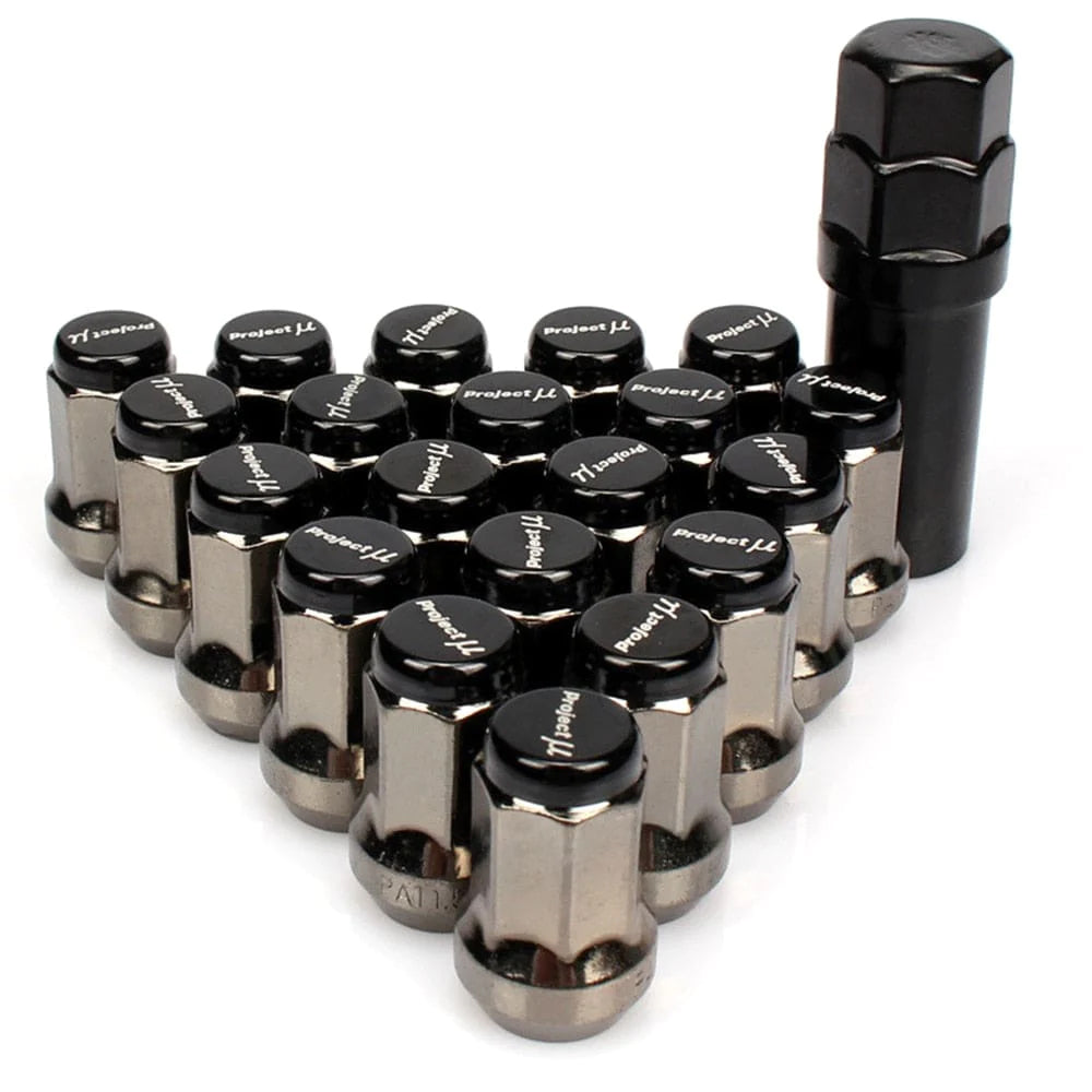 Project MU Racing Lug Nuts 33mm in black. #color_black
