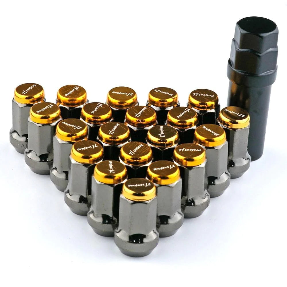 Project MU Racing Lug Nuts 33mm in gold. #color_gold