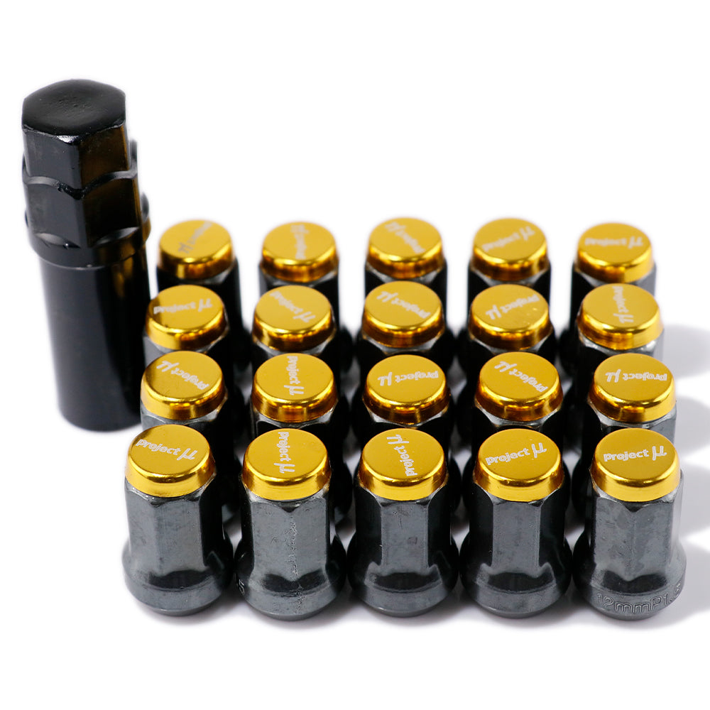 Project MU Racing Lug Nuts 33mm in gold. #color_gold