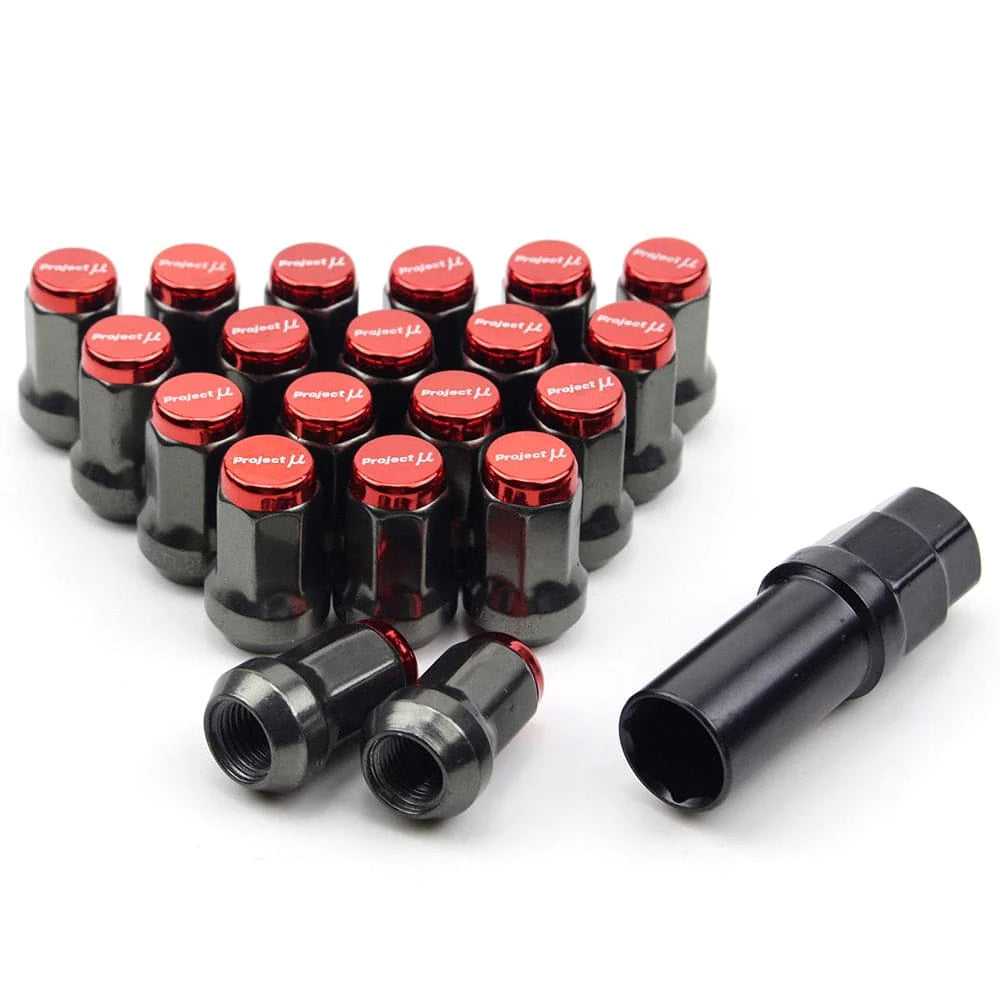 Project MU Racing Lug Nuts 33mm in red. #color_red