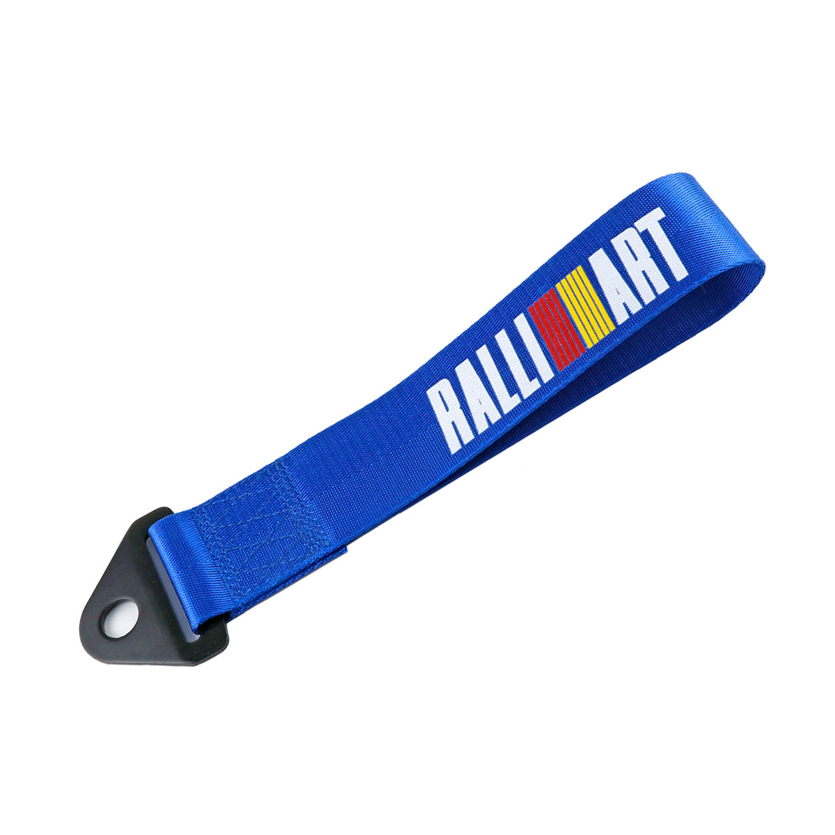 Ralliart JDM tow strap in blue.