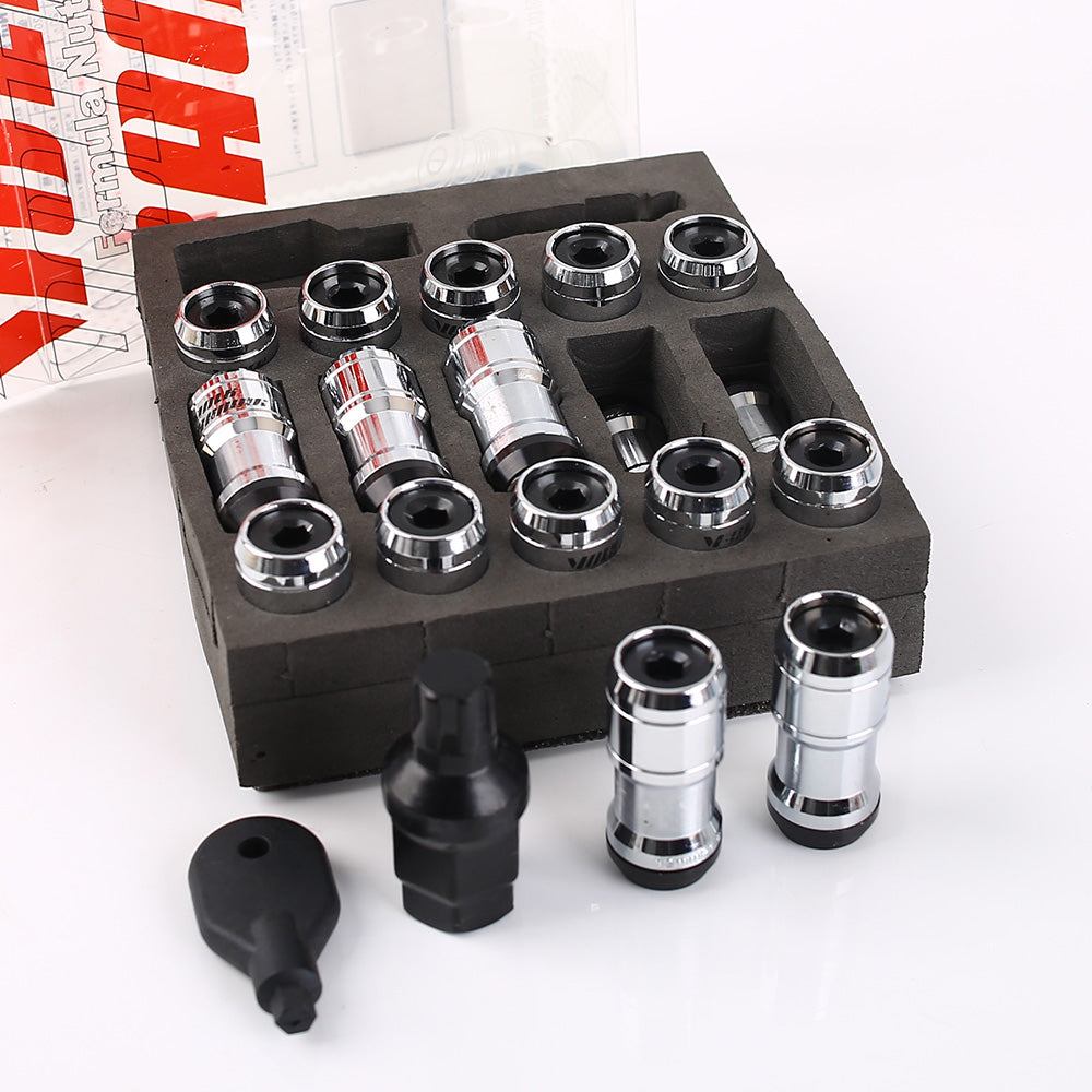 RAYS Volk Racing Formula Lug Nuts in black.