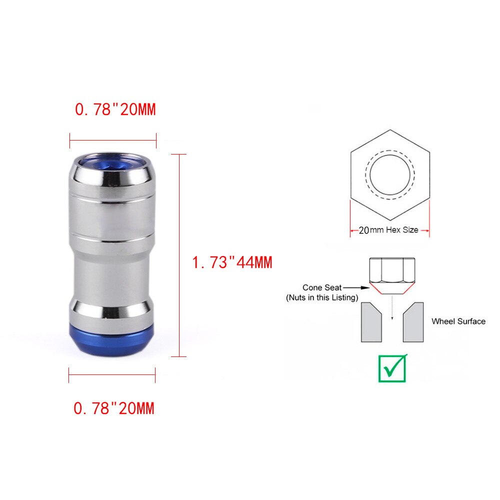 RAYS Volk Racing Formula Lug Nuts in blue.