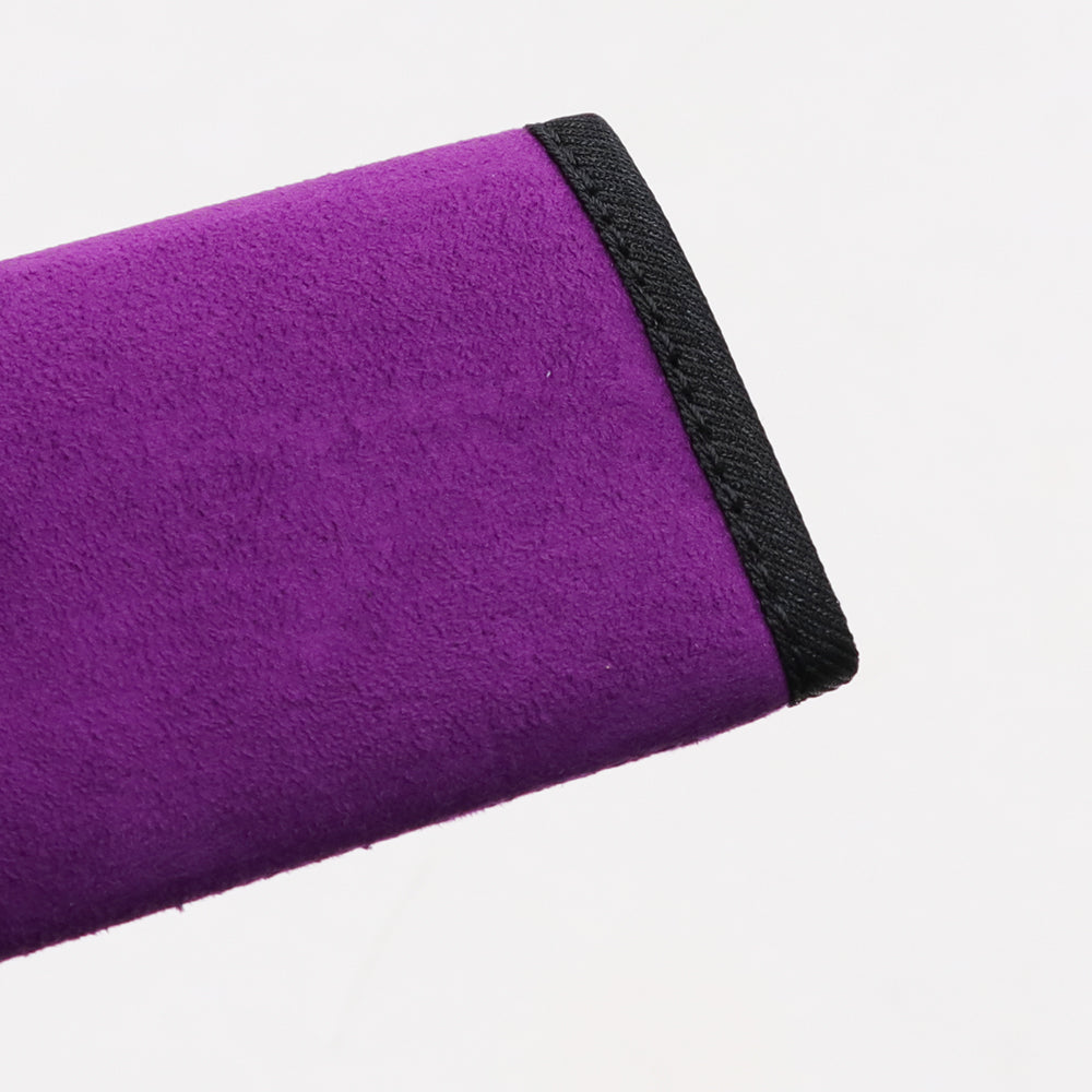 Recaro comfort seat belt shoulder pads in purple.
