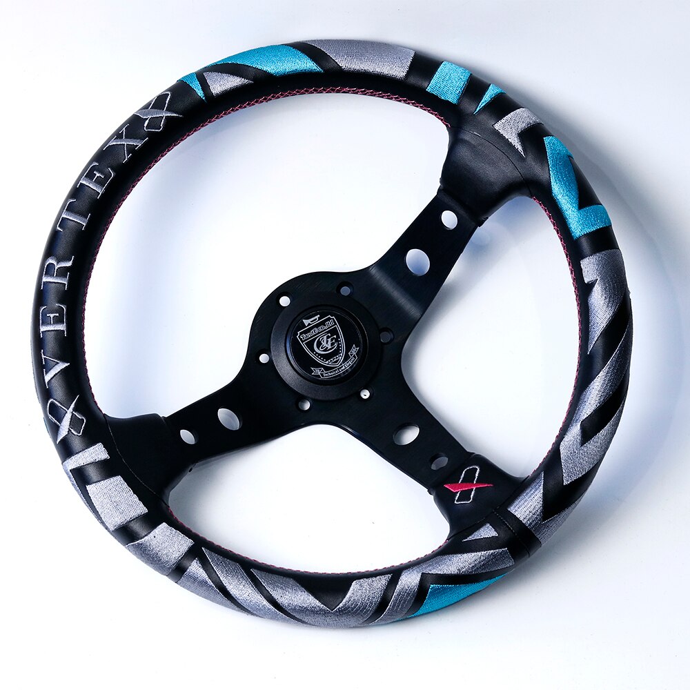 Vertex Deep Dish Leather Steering Wheel 13 inch.