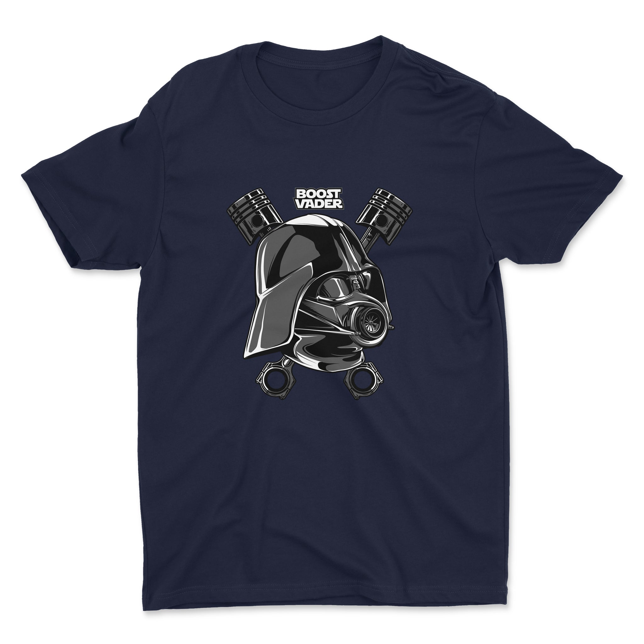 Boost Vader - Darth Vader and Turbo - Car T-Shirt Navy.