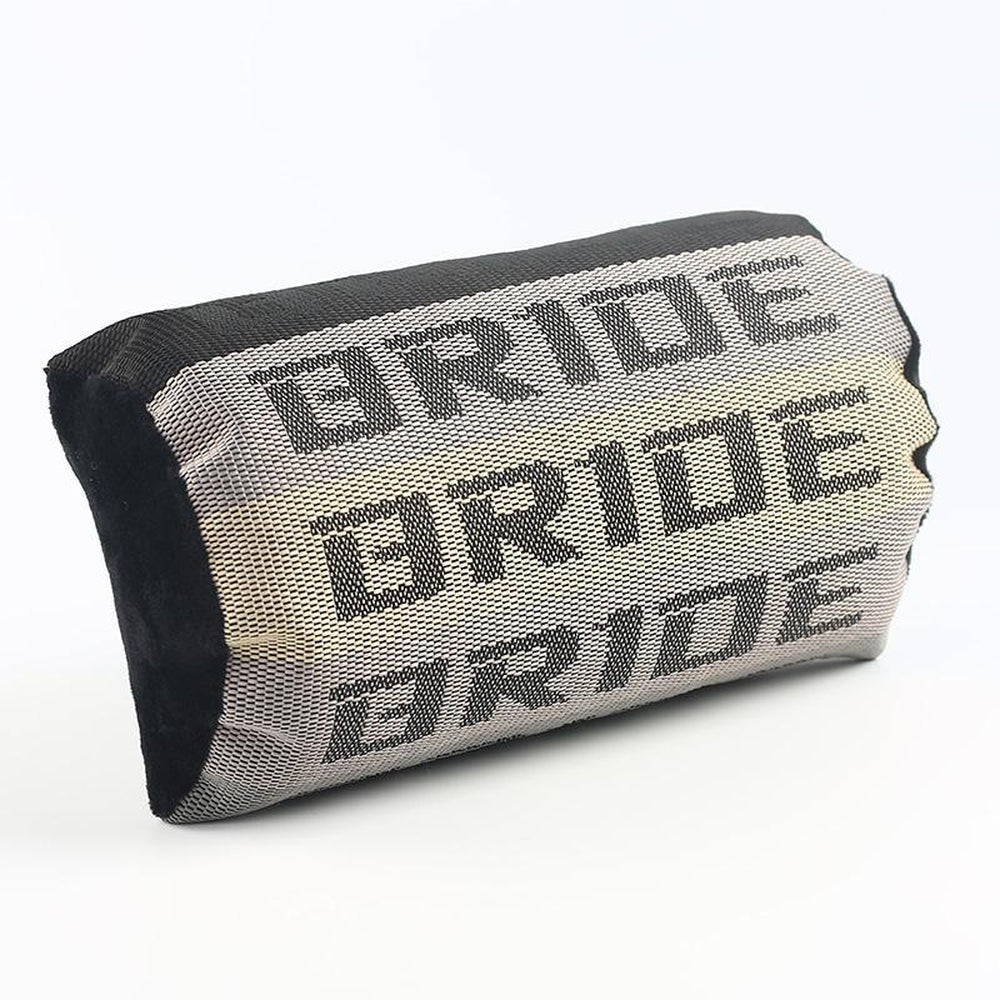 Bride Racing Car Pillow headrest. JDM Plush cushion made of authentic racing material.