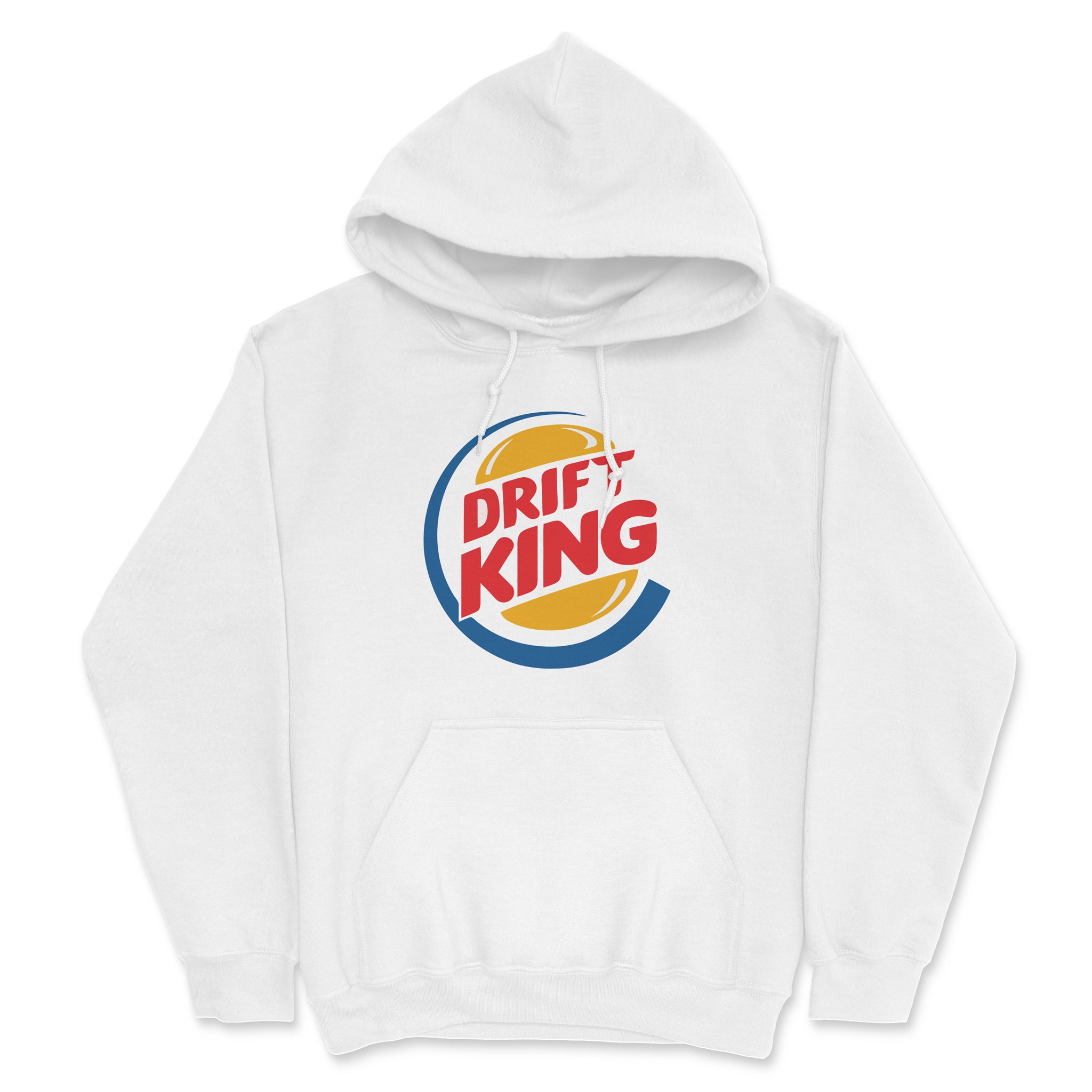 Drift King Car hoodie in White.