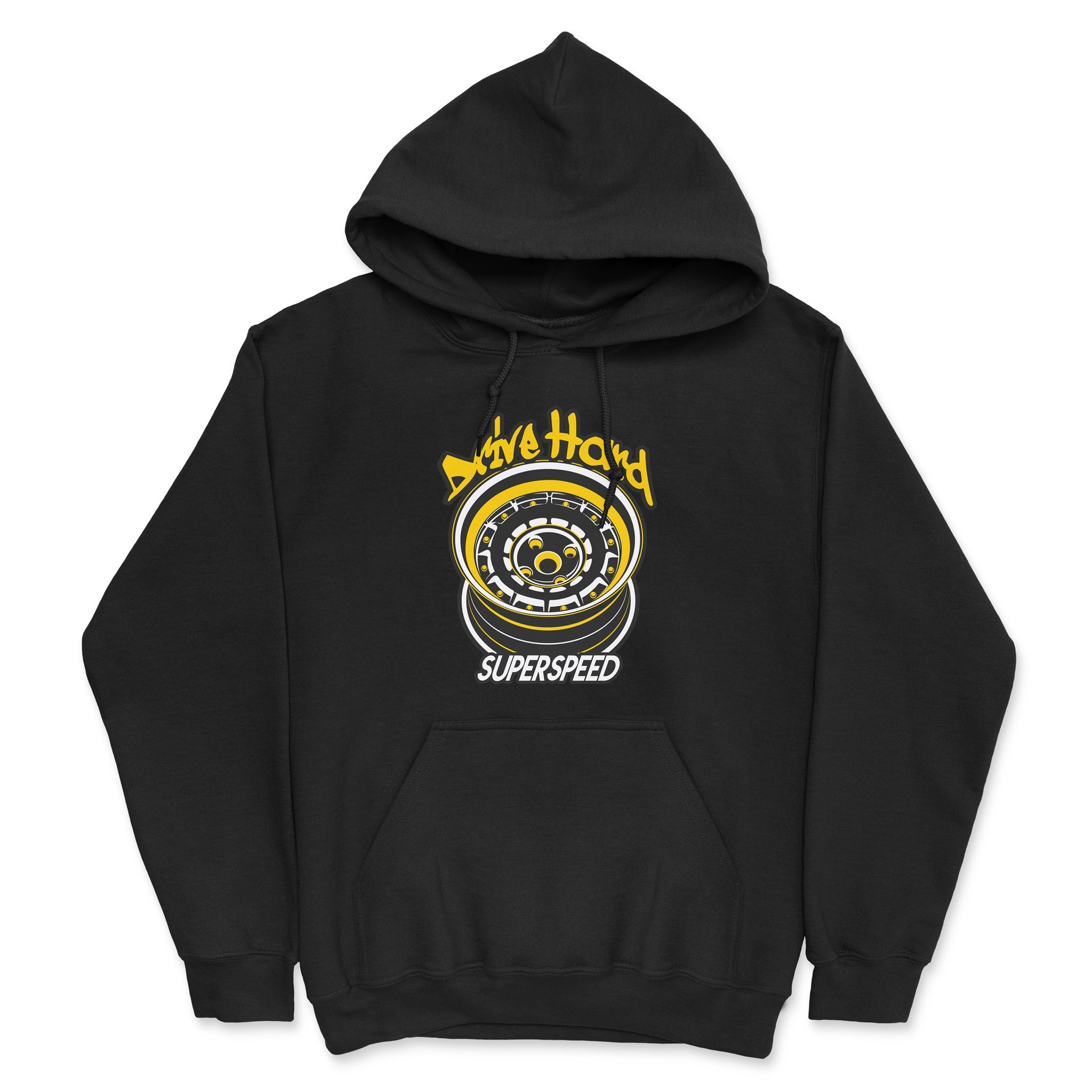 Drive Hard Super Speed - Car Hoodie - Black.