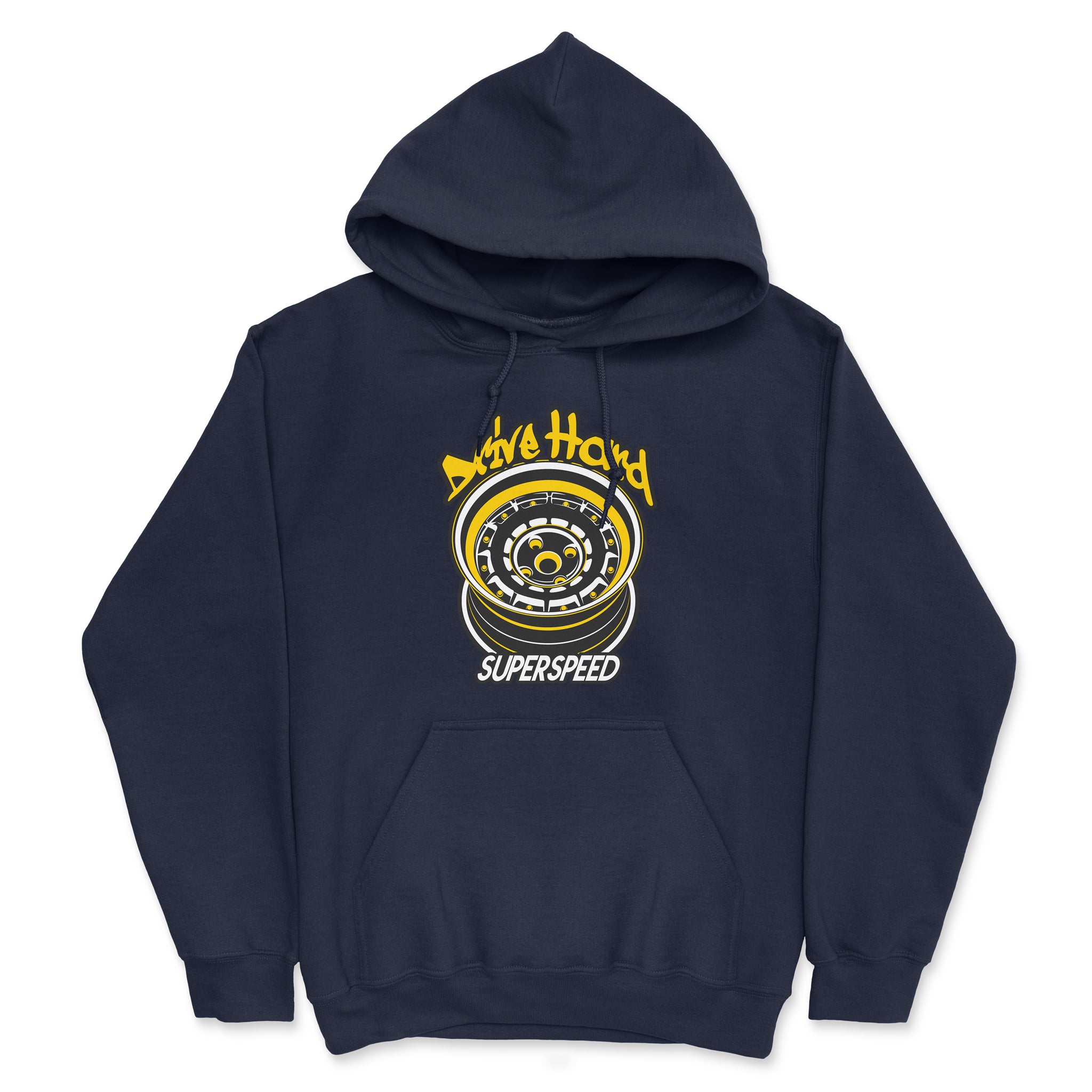 Drive Hard Super Speed - Car Hoodie - Navy.