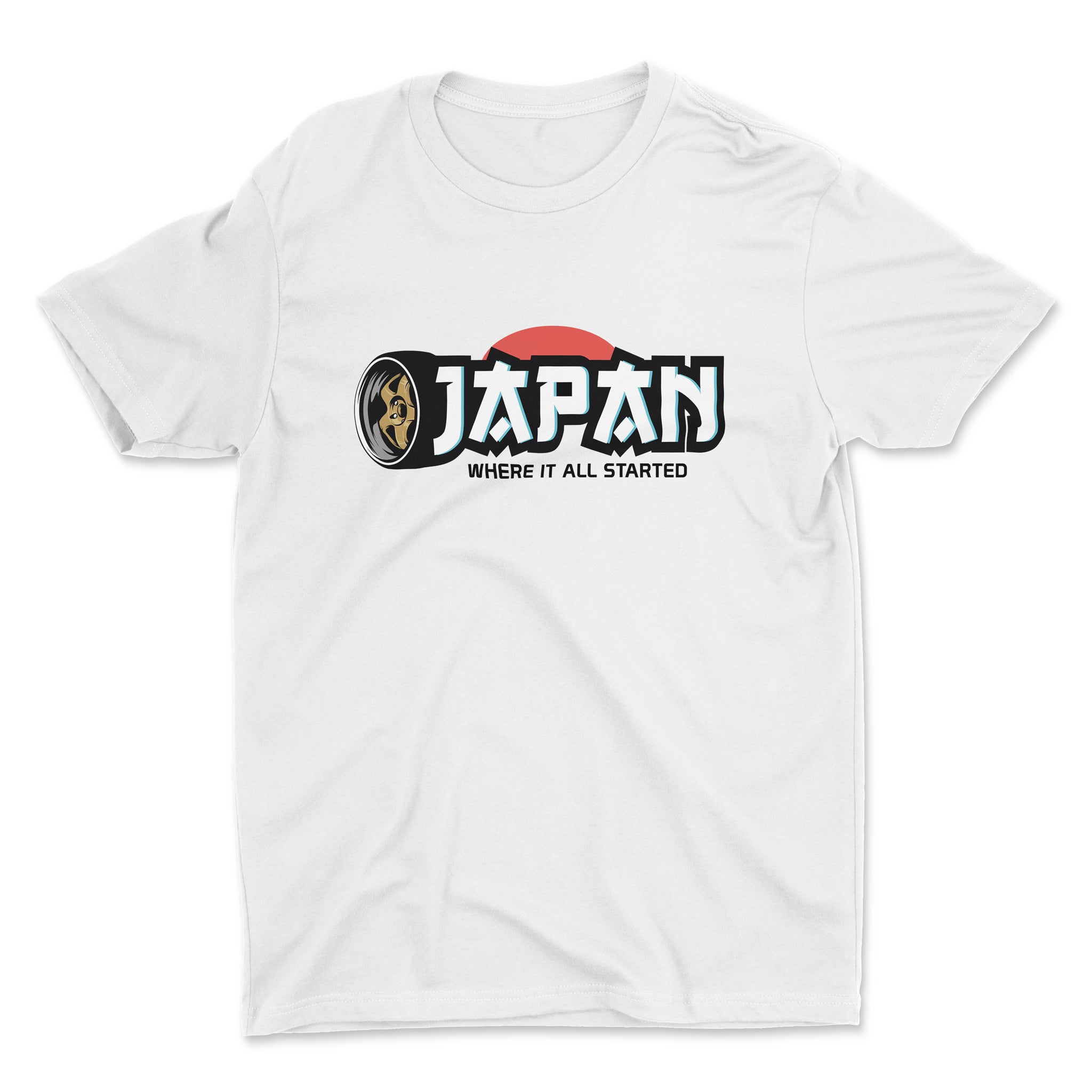 Japan - Where It All Started - Car T-Shirt - White Mockup