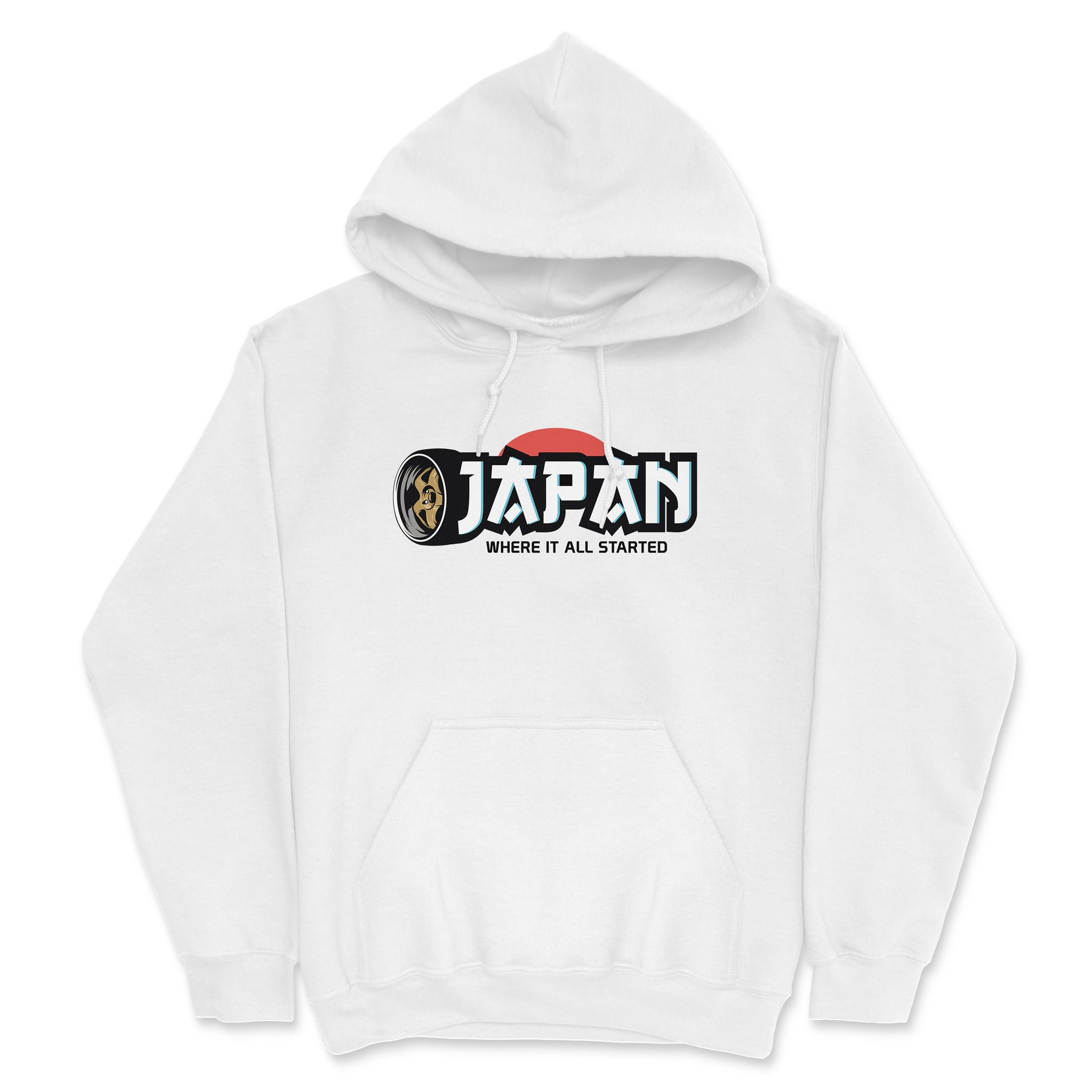 Japan - Where It All Started - Car Hoodie - White.