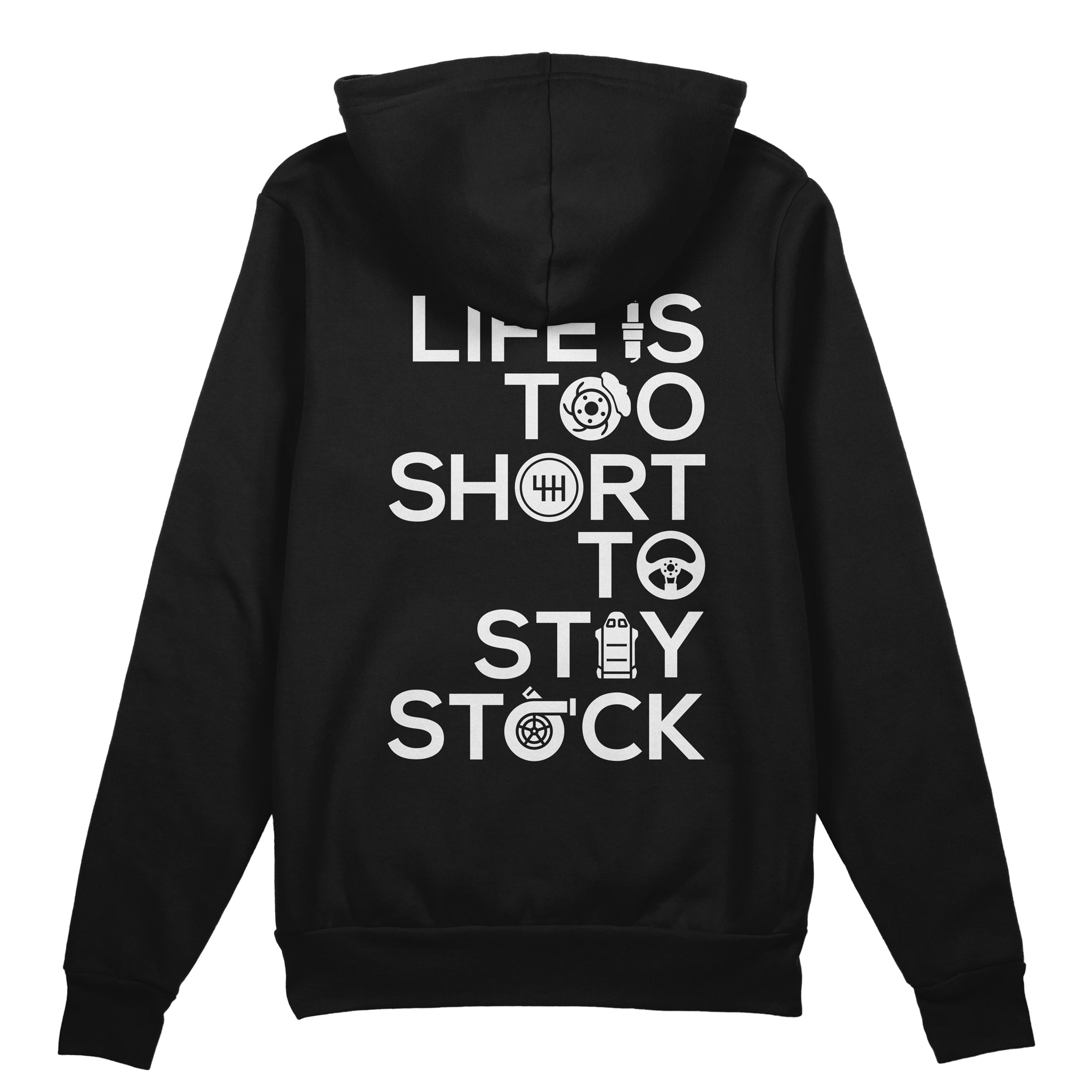 Life Is Too Short To Stay Stock Hoodie - Black