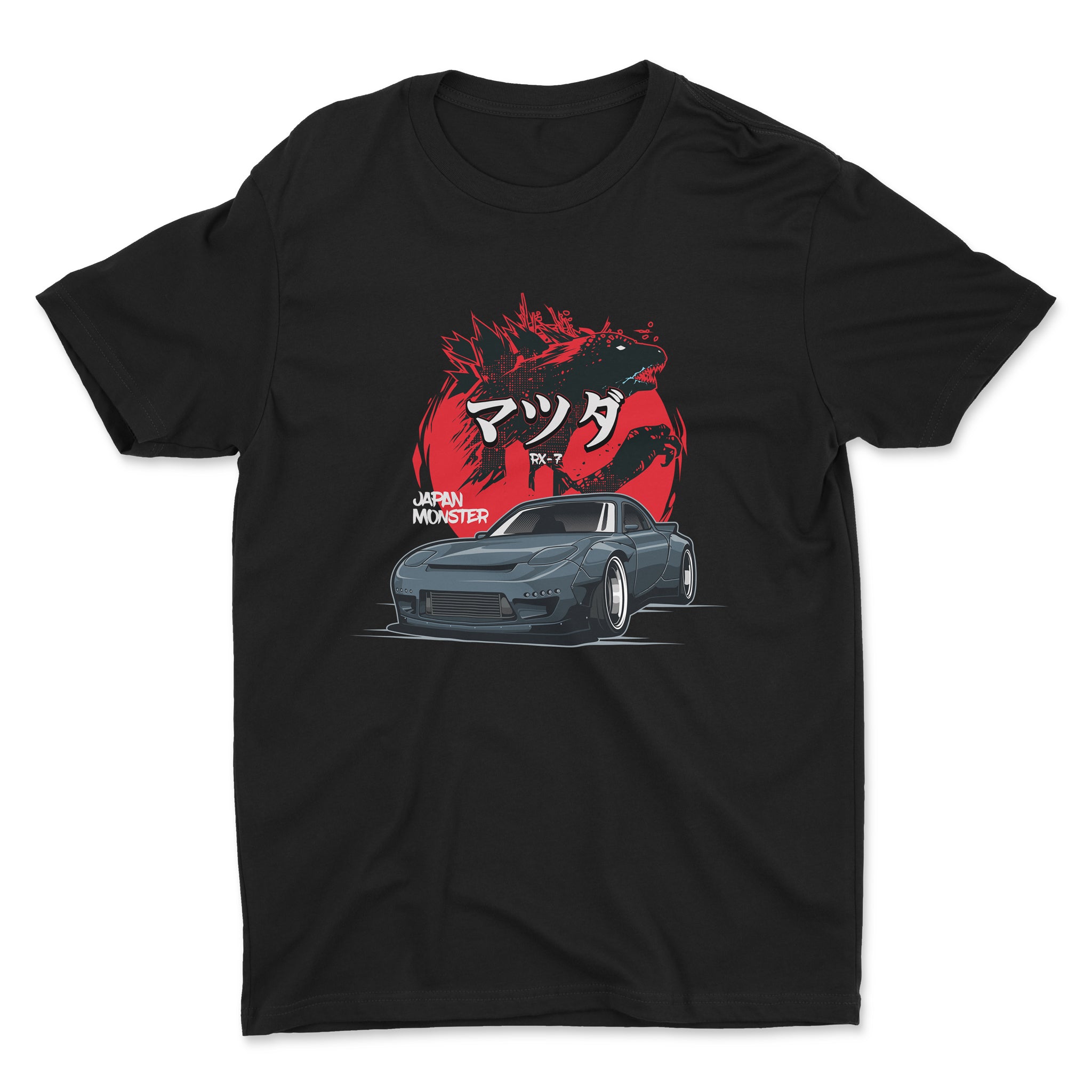 Mazda RX-7 Japan Monster - Car T-Shirt - Black