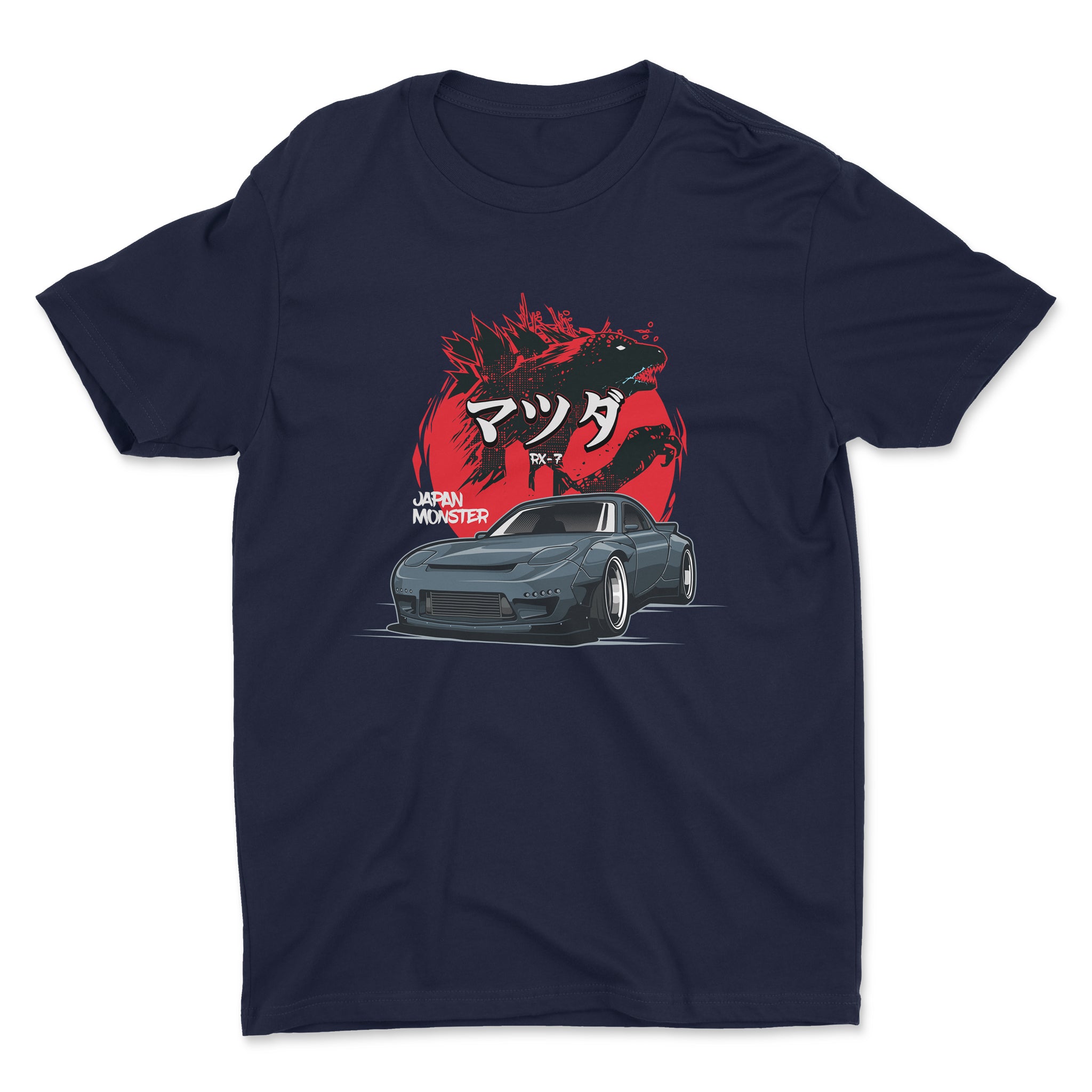 Mazda RX-7 Japan Monster - Car T-Shirt - Navy