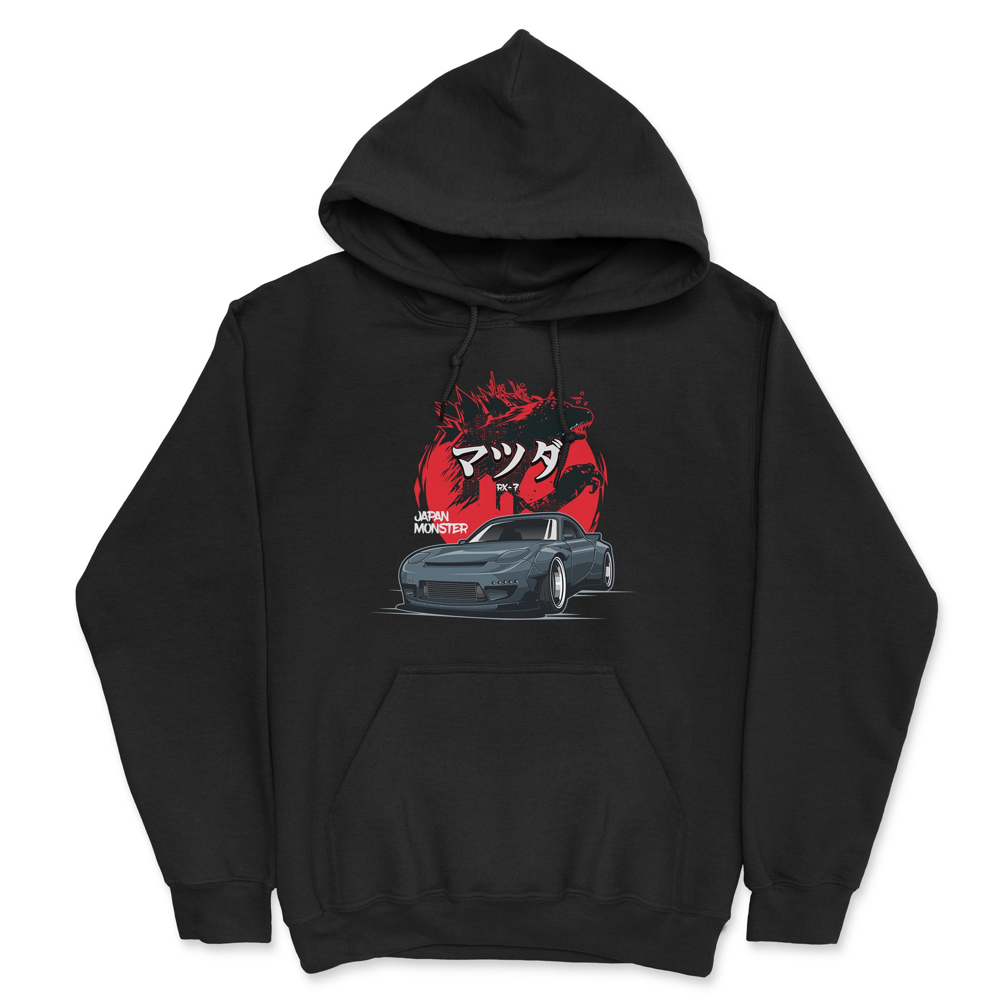 Mazda RX-7 Japan Monster - Car Hoodie - Black