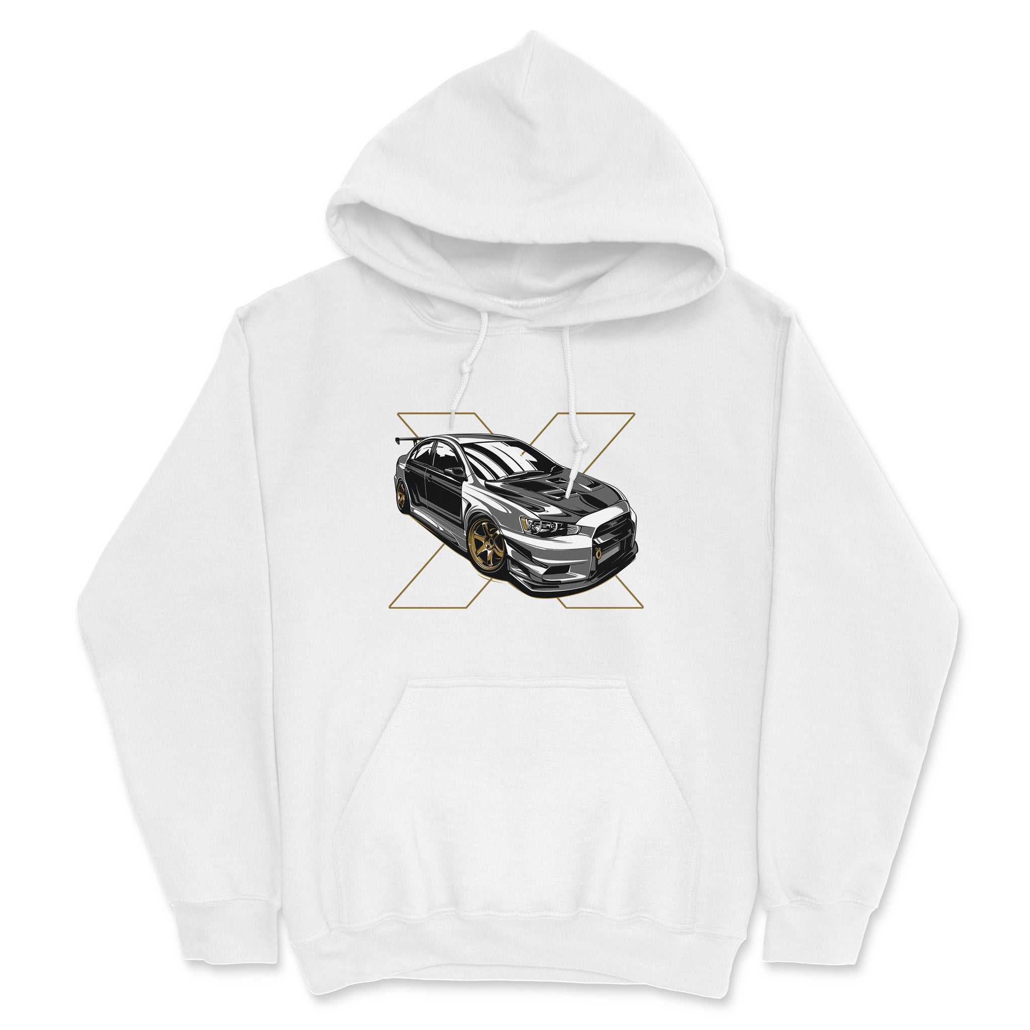 Mitsubishi Evolution X - Car Hoodie - White.