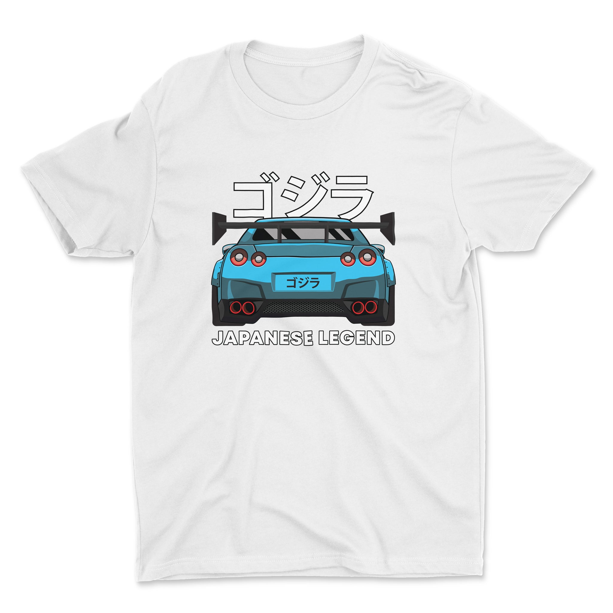 Nissan Skyline GTR R35 Godzilla - Car T-Shirt - White.