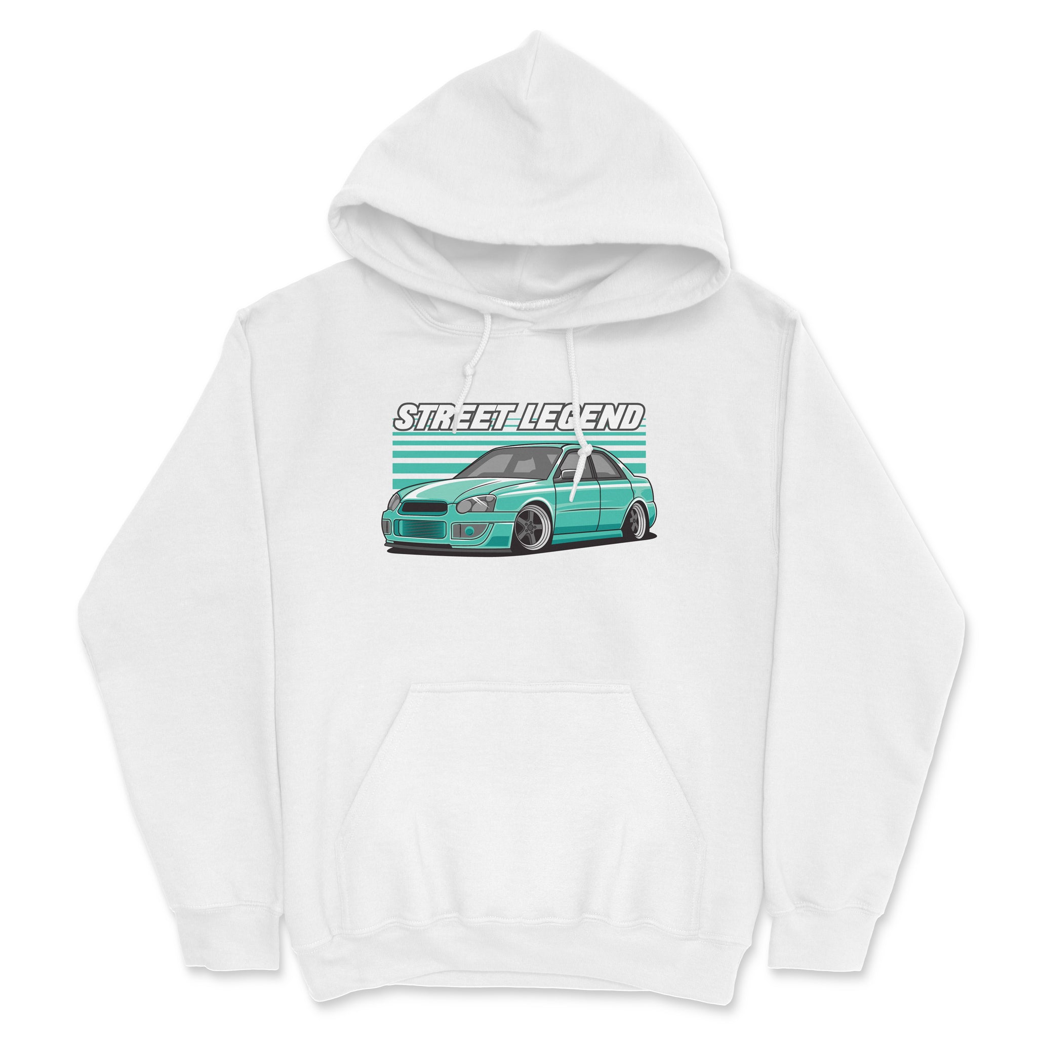 Subaru Impreza WRX STI Blob Eye - Street Legend - Car Hoodie - White.