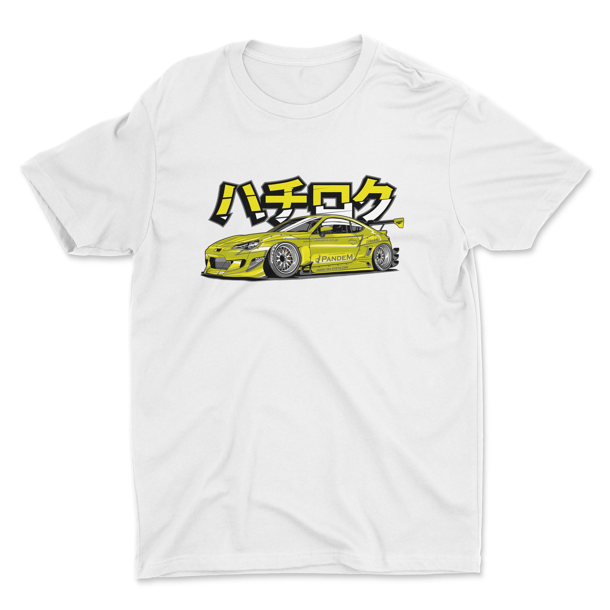 Toyota GT86 Pandem - Car T-Shirt - White.