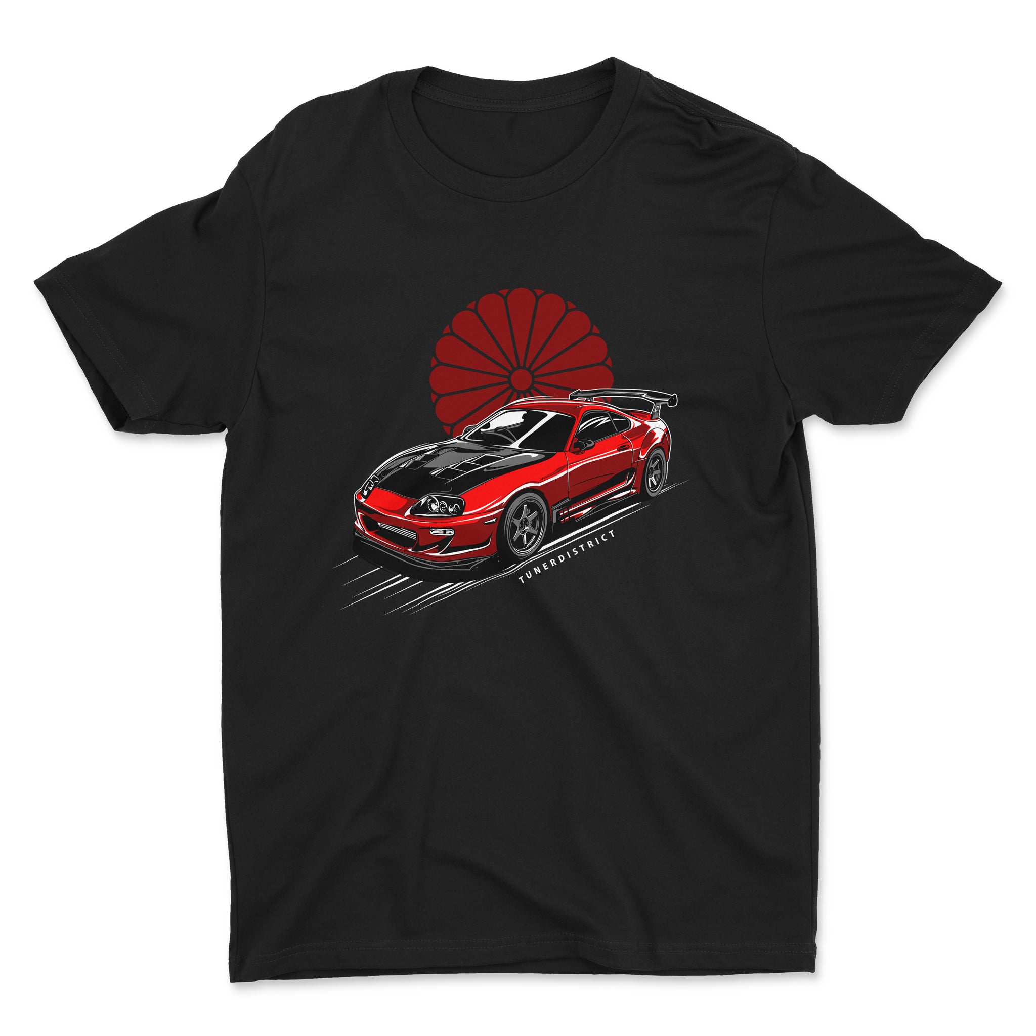 Toyota Supra MK4 JDM Car T-Shirt in Black.