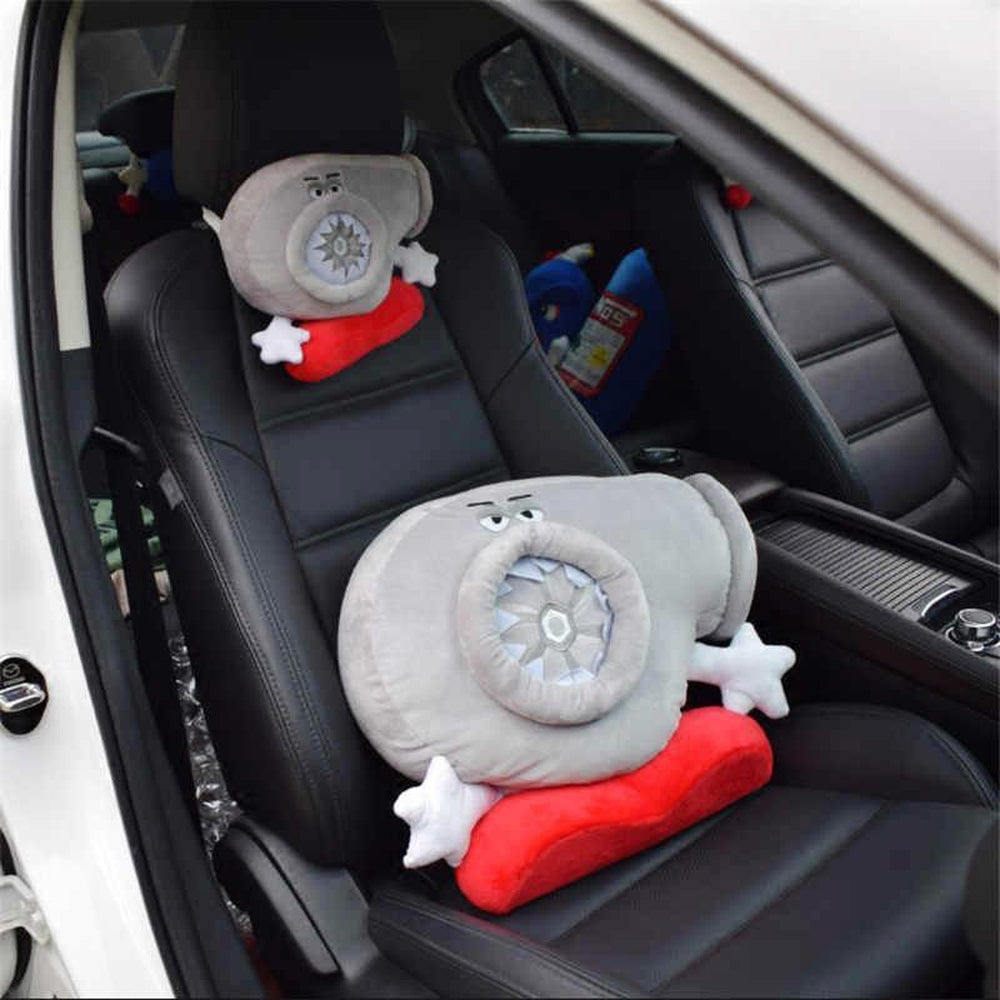 Turbocharger Car Plush Pillow Small and large. JDM Cushion. Backrest and headrest.