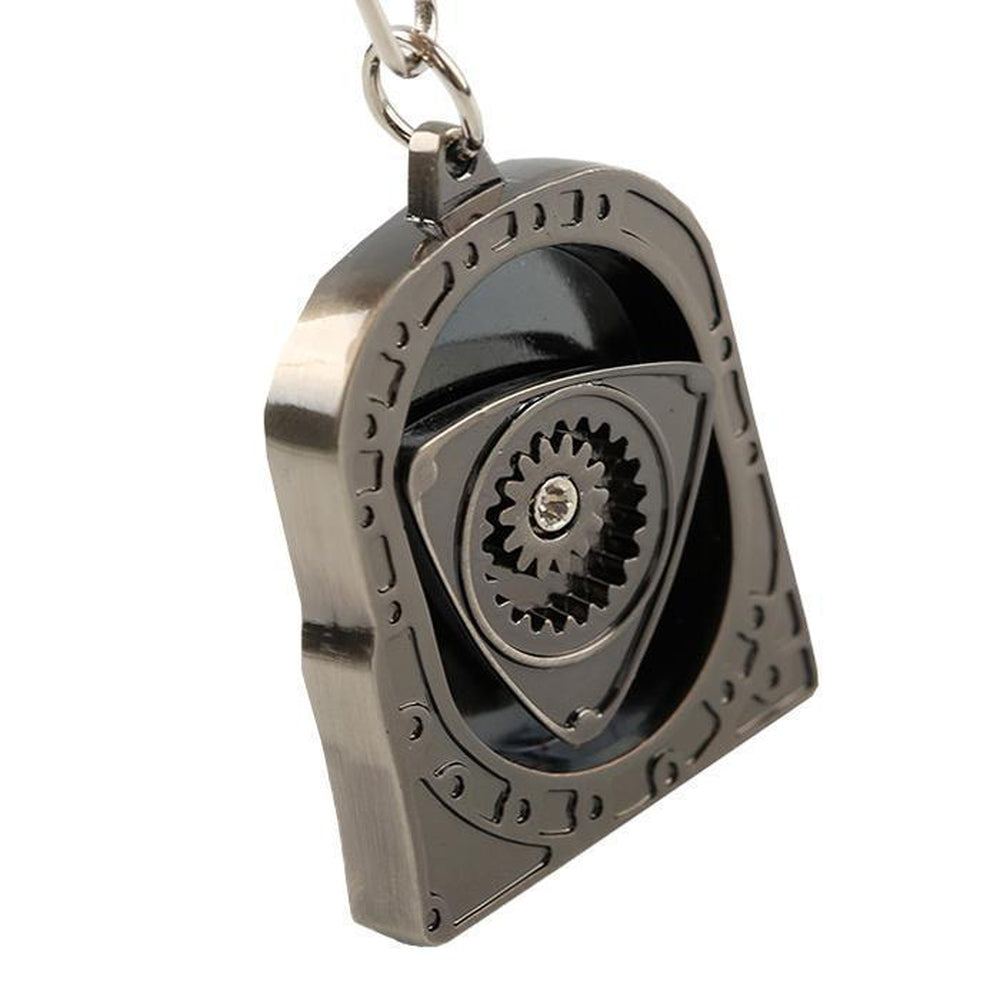 Wankel rotary engine car keychain.